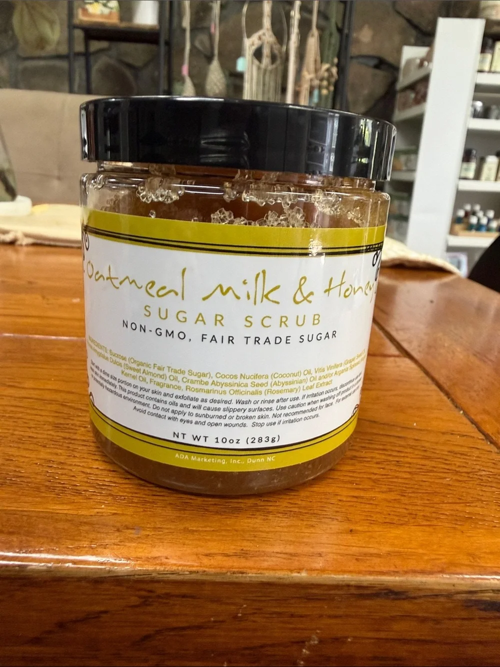 Oatmeal Milk & Honey Sugar Scrub – Natural Exfoliating Body Scrub (10 oz)